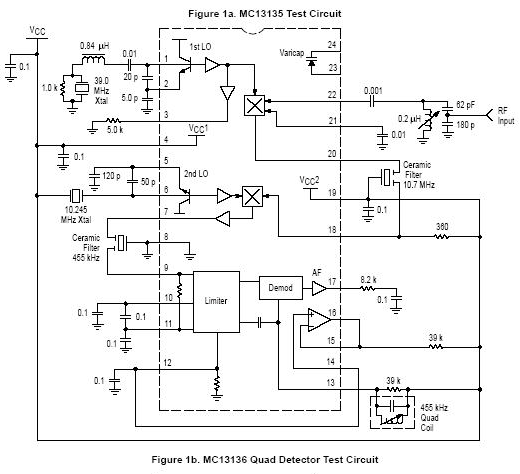 MC13135二次变频单片窄带调频接收电路