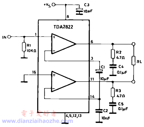 tda2822 btl接法与otl接法