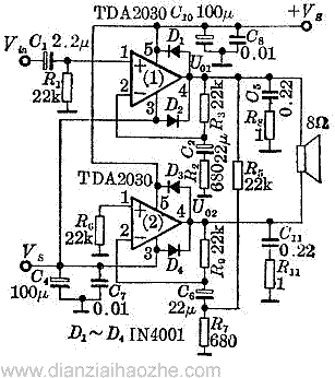TDA2030功放IC的多种应用电路