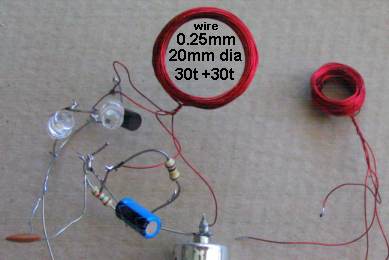 电磁感应原理的1.5V驱动LED电路