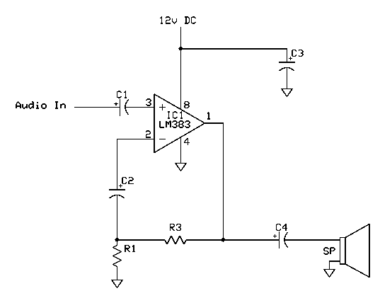 LM383集成电路8瓦音频放大器