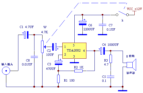 TDA2002音频功放集成电路