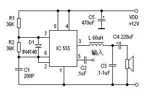 555时基集成电路应用电路