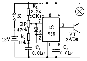 用555时基电路实现直流无级调光