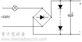 用白炽灯做降压元件的3.5V稳压电路
