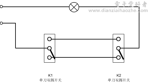 双控开关接线图；三控开关接线图