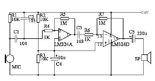 LM324做的高灵敏度声音探听器