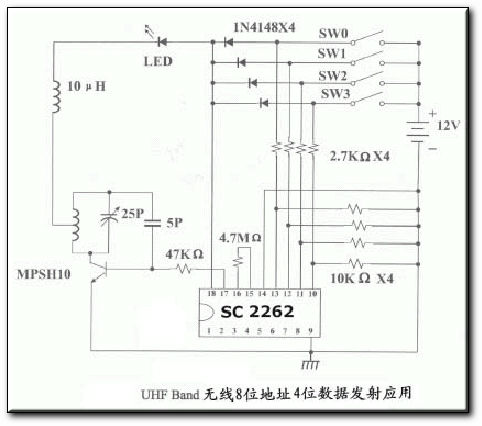 PT2262/2272编解码集成电路