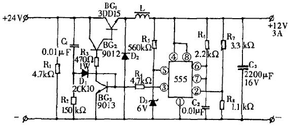 12V3A开关电源降压变换电路