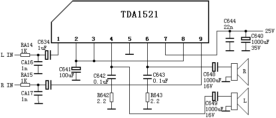 TDA1521典型应用电路图