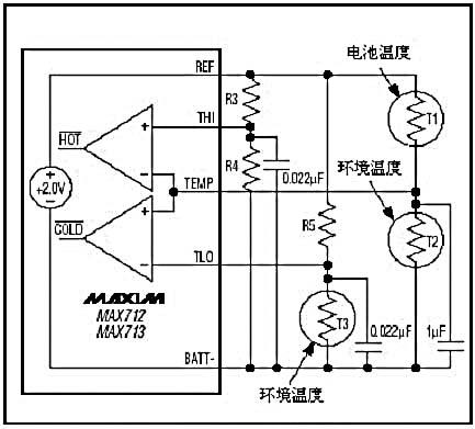 可编程快速充电管理芯片MAX712/ MAX713电路