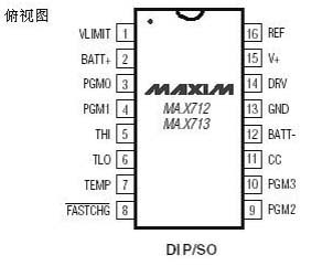 可编程快速充电管理芯片MAX712/ MAX713电路