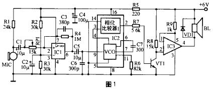 应用D类放大器的喊话器电路