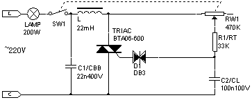 实用的可控硅电子调光器电路