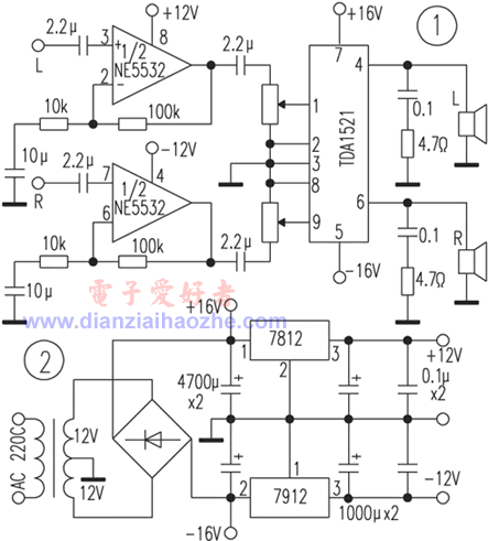 tda1521功放电路图论坛图片