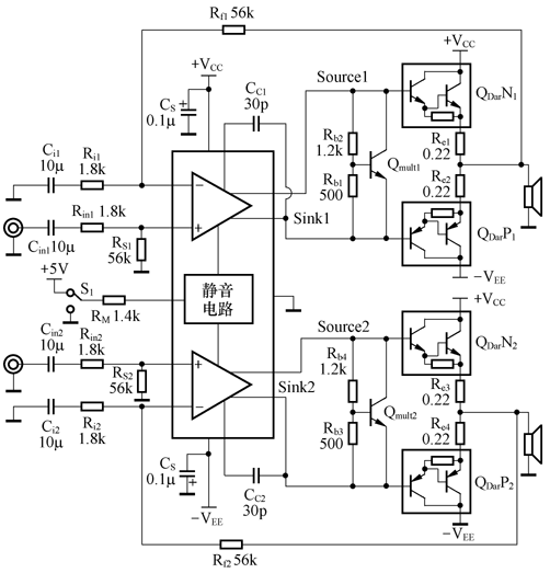 LM4702功率驱动IC典型应用电路