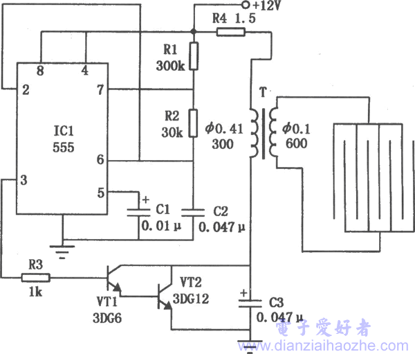 电子灭蝇器电路