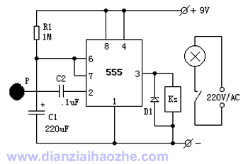 555触摸定时开关电路