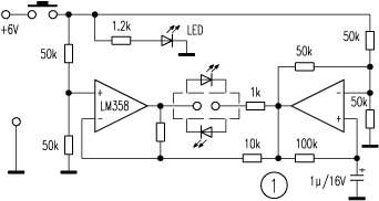不区分极性的发光二极管检测电路