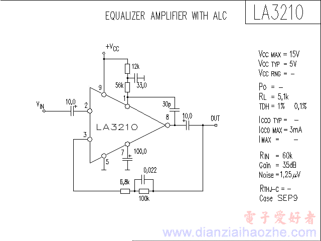LA3210音频功放IC电路图