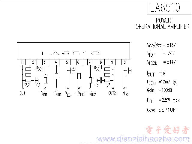 LA6510音频功放IC电路图