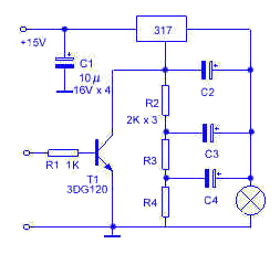 LM317稳压IC变通用做闪光器