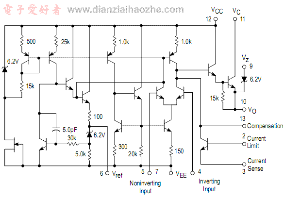 MC1723C内部电路