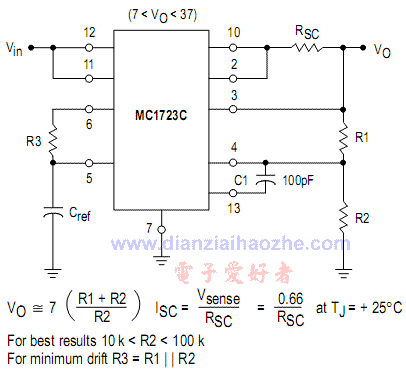 MC1723C典型应用电路