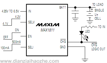 MAX1811典型应用电路