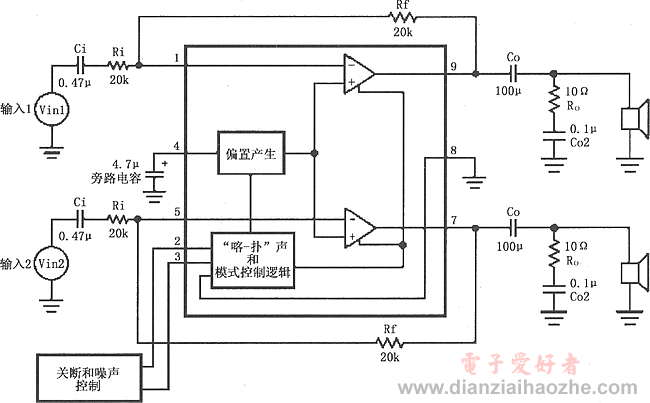 LM4916双声道耳机放大器