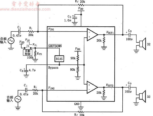 LM4809双声道音频功率放大器