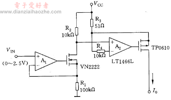 压控式可调恒流源电路