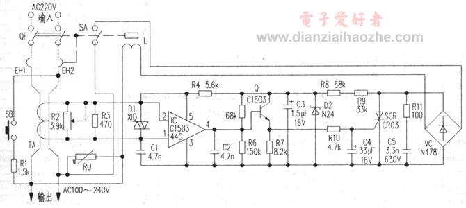 多功能漏电保护器原理图