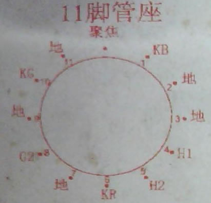 7/9/11引脚显像管座功能