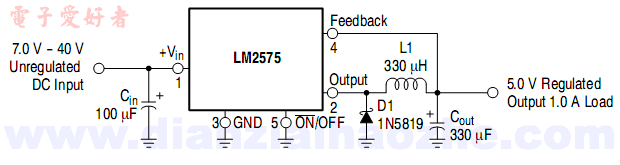 LM2575开关稳压器应用电路