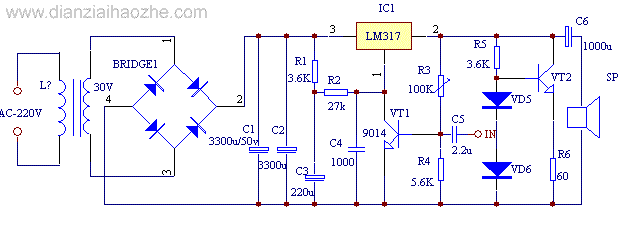 LM317用作音频功率放大