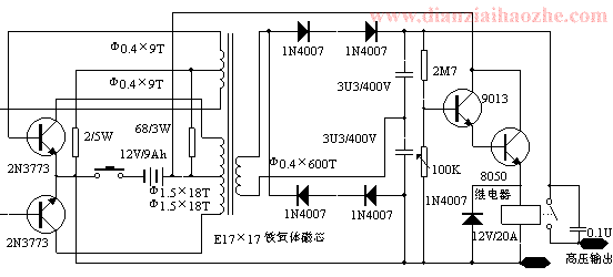 简单脉冲式电子捕鱼器