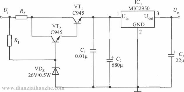 MIC2950/MIC29752等电源IC的应用电路