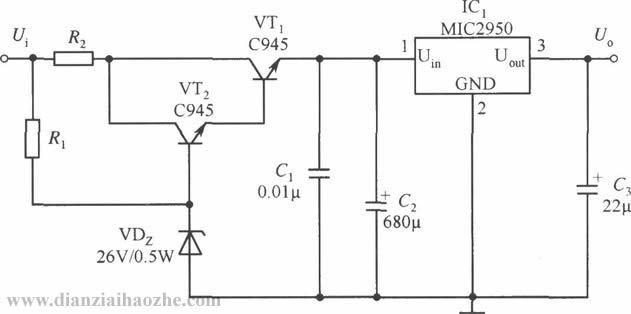 MIC2950/MIC29752等电源IC的应用电路