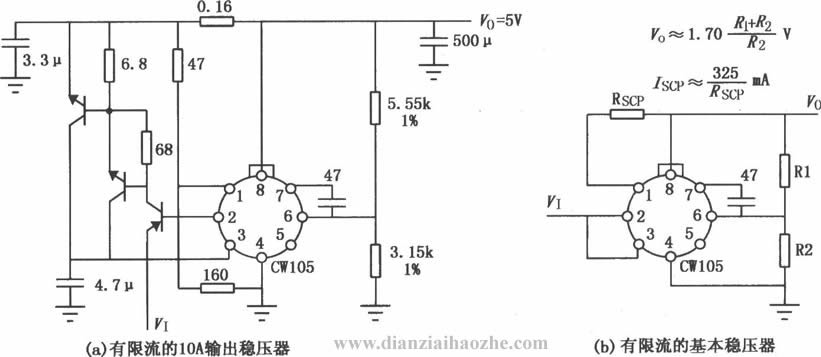 CW338/CW3085/CW105等稳压IC应用电路