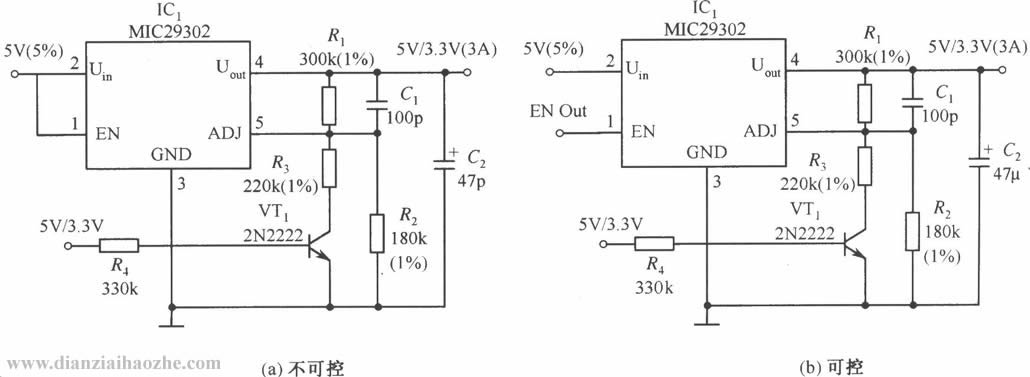 MIC2950/MIC29752等电源IC的应用电路