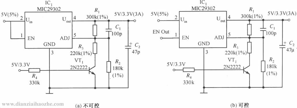 MIC2950/MIC29752等电源IC的应用电路