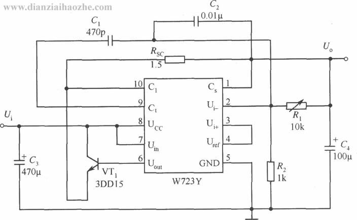 W723稳压集成电路应用电路参考系列之一