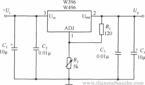 W723，W396／W496稳压器应用电路图