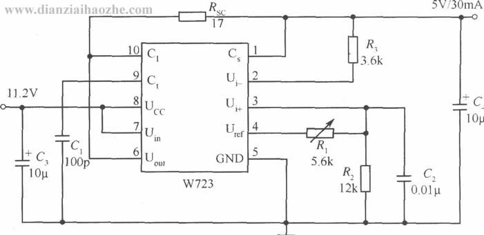 W723稳压集成电路应用电路参考系列之一