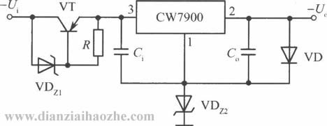 CW7900构成的高输入-高输出电压集成稳压电源电路