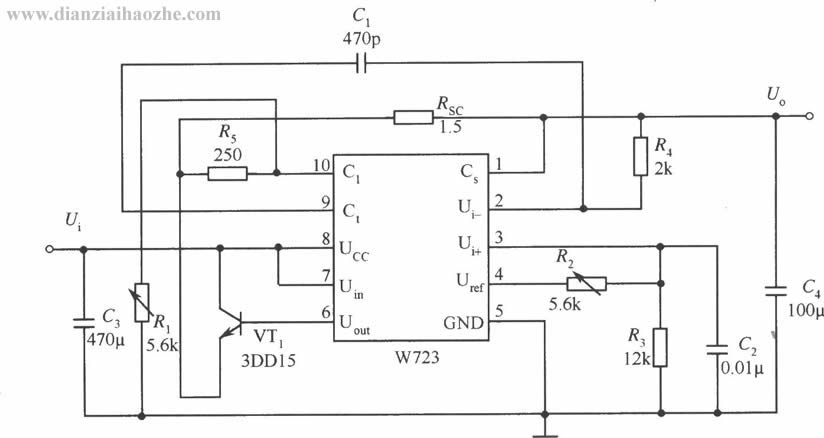 W723稳压器应用电路系列之二