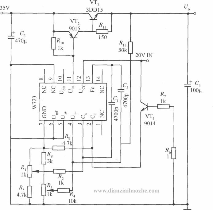 W723，W396／W496稳压器应用电路图