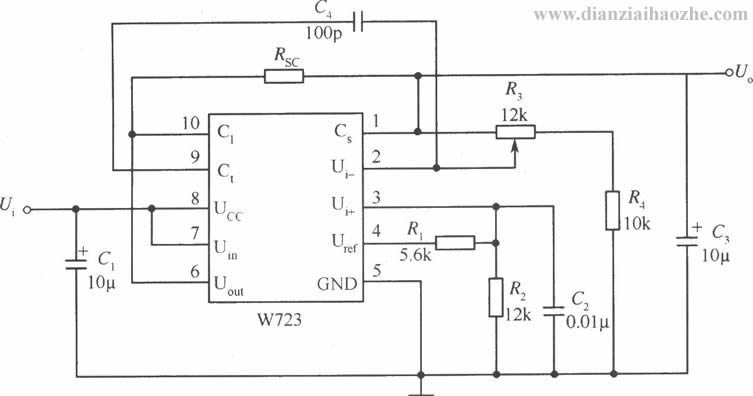 W723稳压集成电路应用电路参考系列之一
