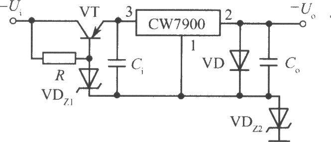 CW7900构成的高输入-高输出电压集成稳压电源电路